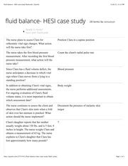 We suggest our customers use the original top-level work we provide as a study aid. . Fluid balance hesi case study quizlet